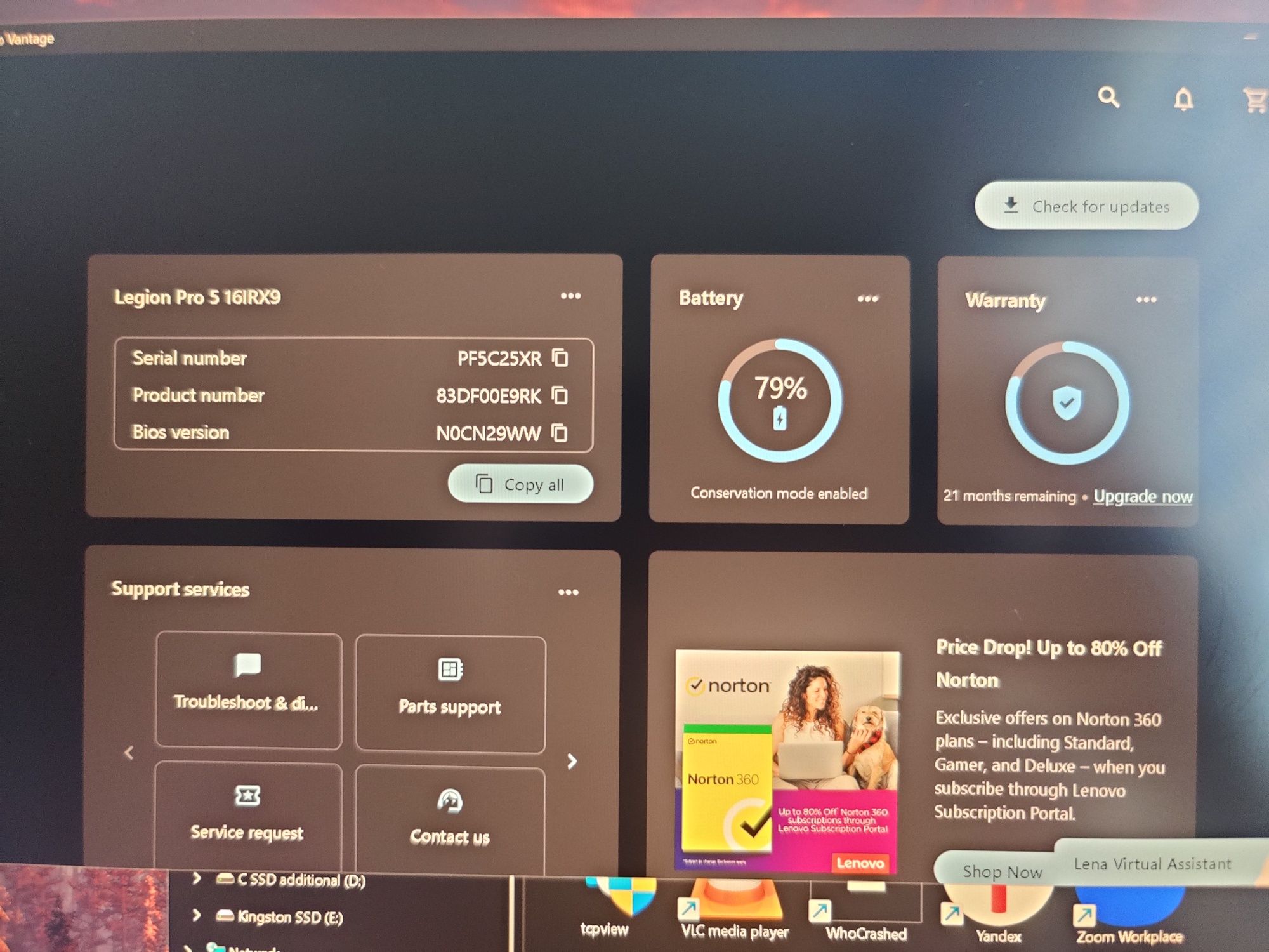 Игровой ноутбук Lenovo Legion Pro 5 16IRX9 83DF00E9RK
