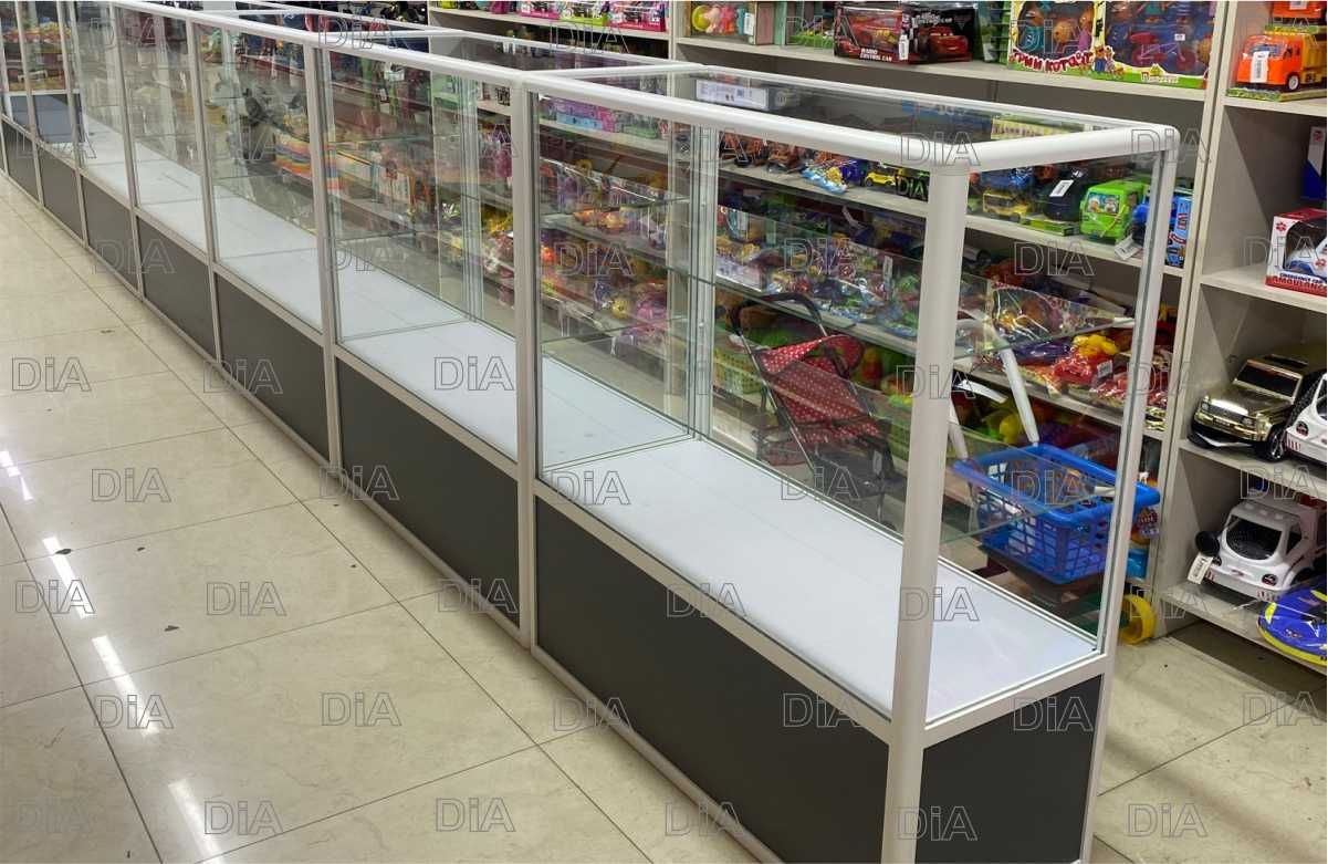 Прилавок торговый из профиля и стекла, Акция,витрина,для магазина aepr