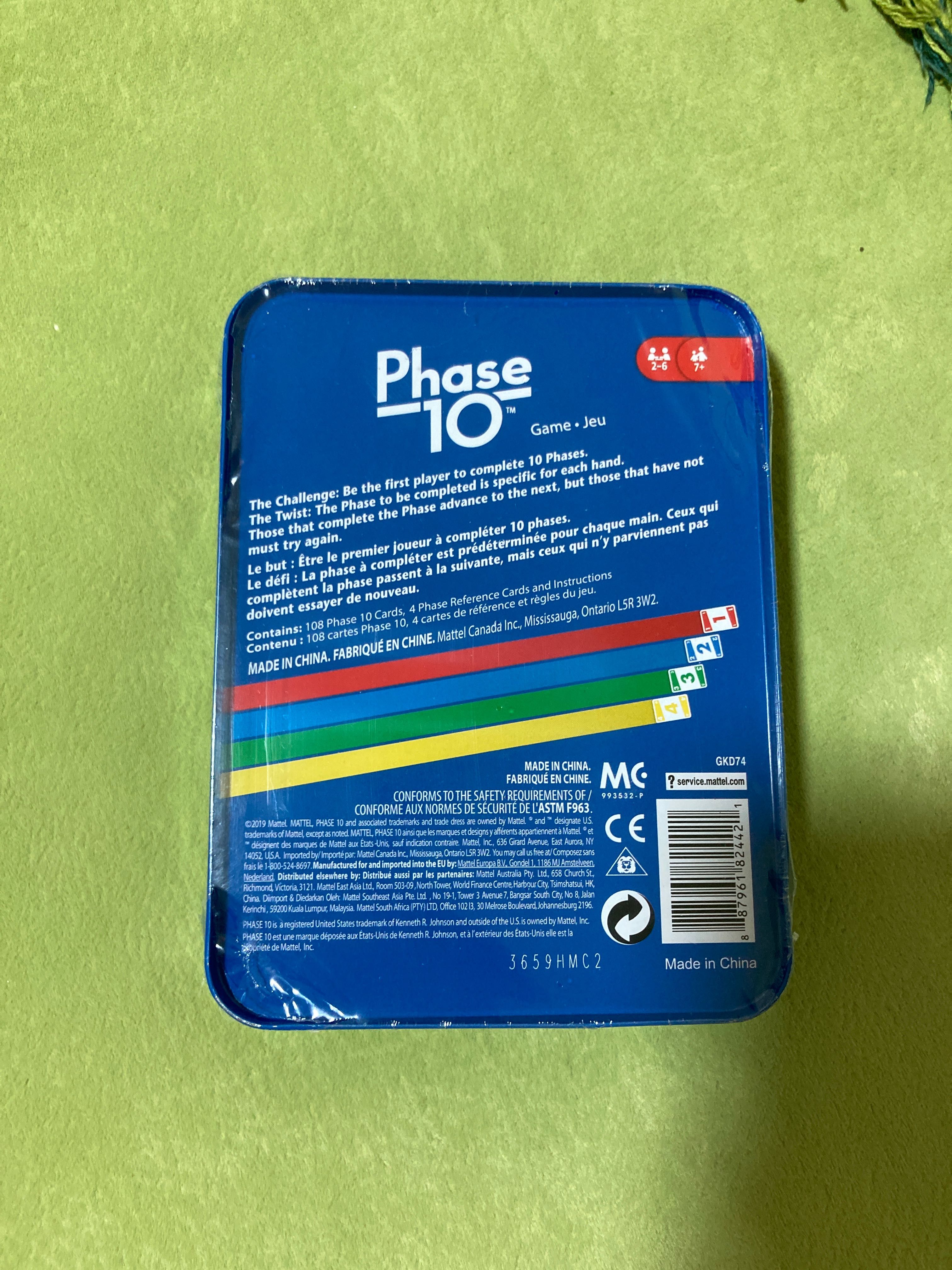 Карточная настольная игра Phase 10