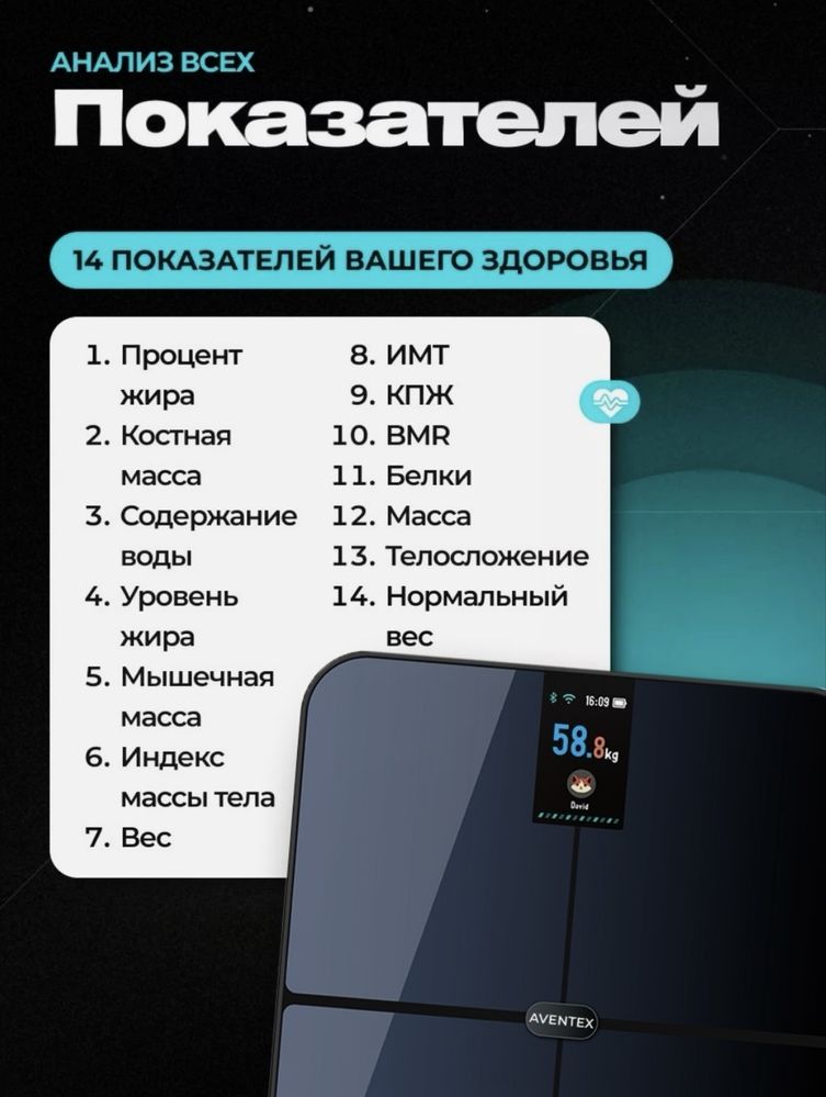 Напольные весы AVENTEX электронные