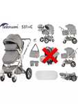 Коляска универсальная 2 в 1 Teknum 531+C, серый
