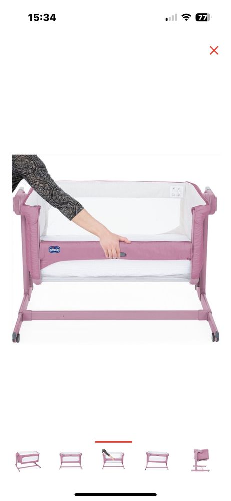 Манеж кровать Chicco розовый
