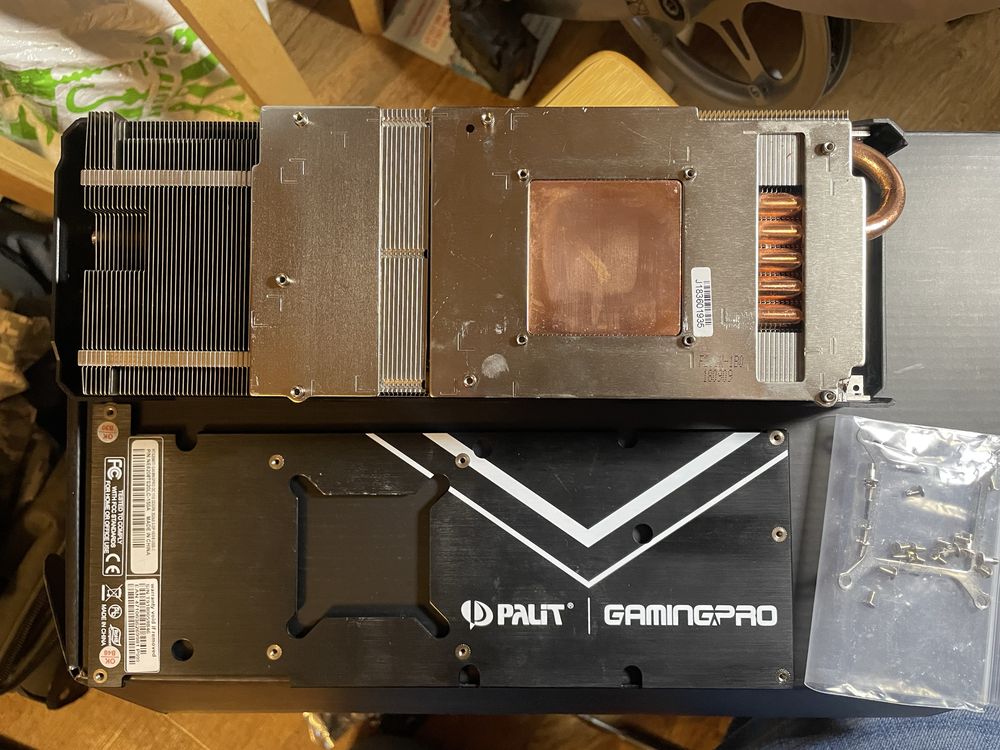 Заводская система охлаждения на Palit GamingPro OC RTX2080Ti