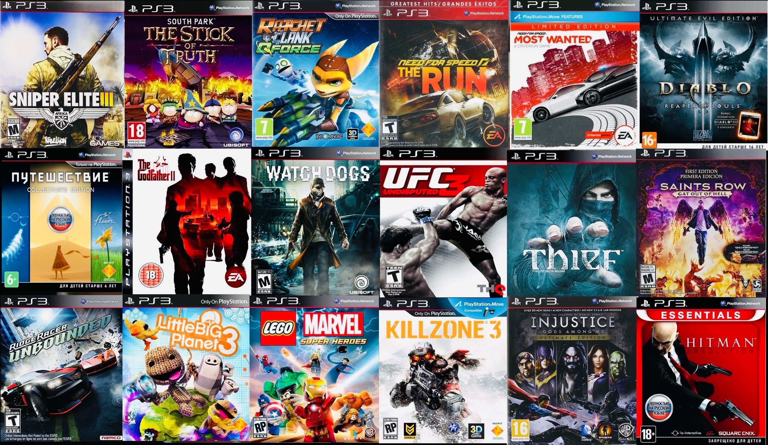 Sony PlayStation 3 Slim 1TB +60игр +2джойстика