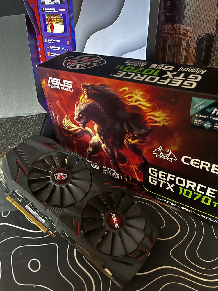 Видеокарта GTX1070 Ti 8GB Cerberus