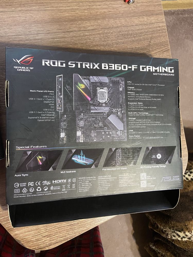 Материнская плата ASUS ROG Strix B360-F Gaming