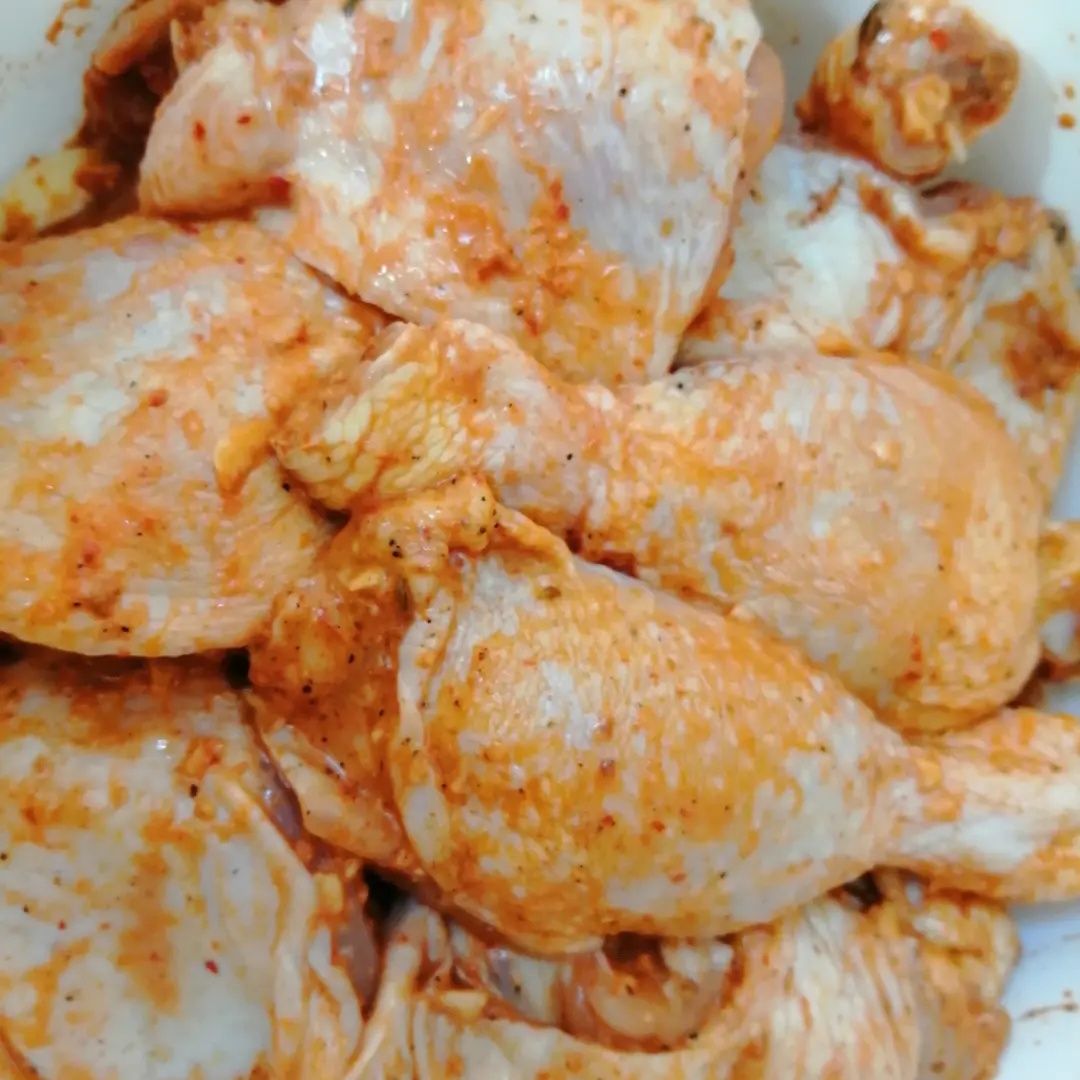 Шашлык маринованный из четвертинки курицы