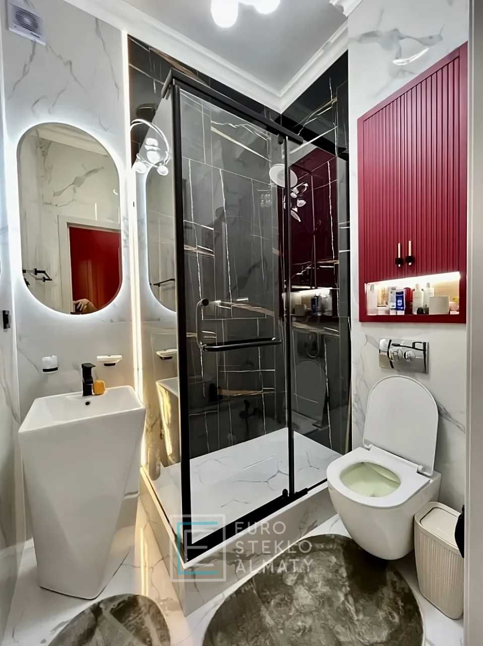 Душ кабина, стеклянная перегородка, LOFT перегородка - KASPI 0-0-12