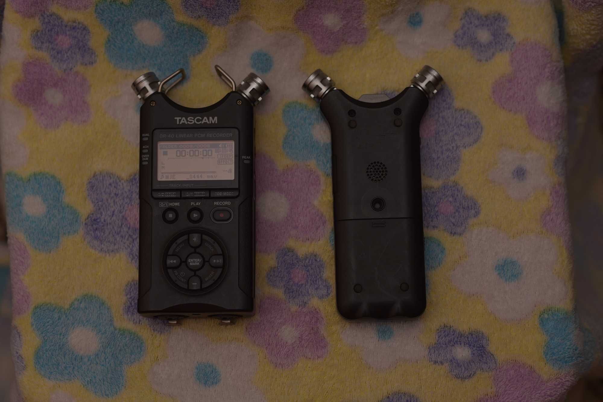 Tascam  DR-07 mkII и DR-40 - цифровые аудиорекордеры, стерео.