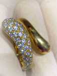 Tiffany&Co. 750/diamonds Elsa Peretti® Bypass Teardrop Ring