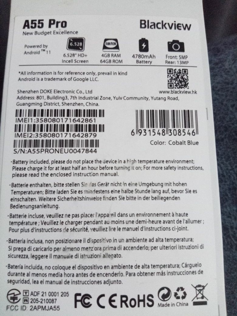 Телефон Blackview A55 Pro