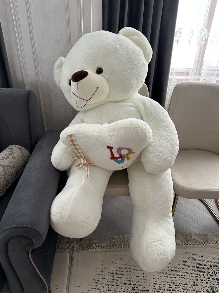 Белая большая мишка 1,5м