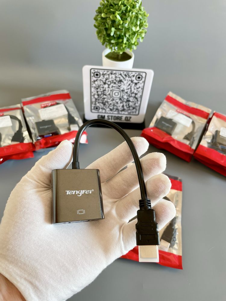Адаптер HDMI - VGA, DispalyPort - VGA