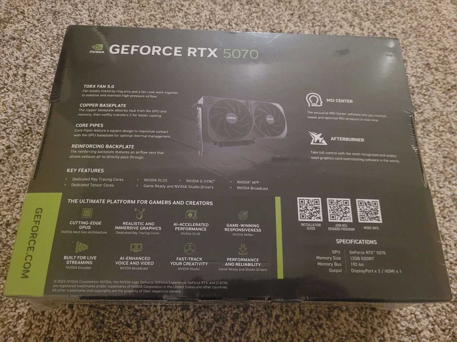 Видеокарта Geforce rtx 5070