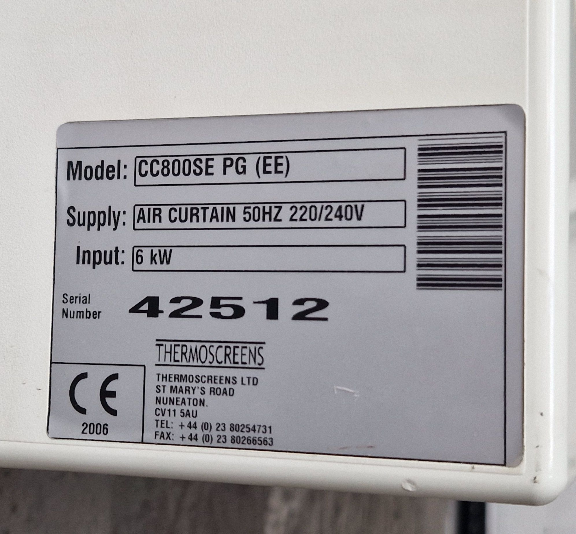 Тепловая завеса Thermoscreens CC 800E