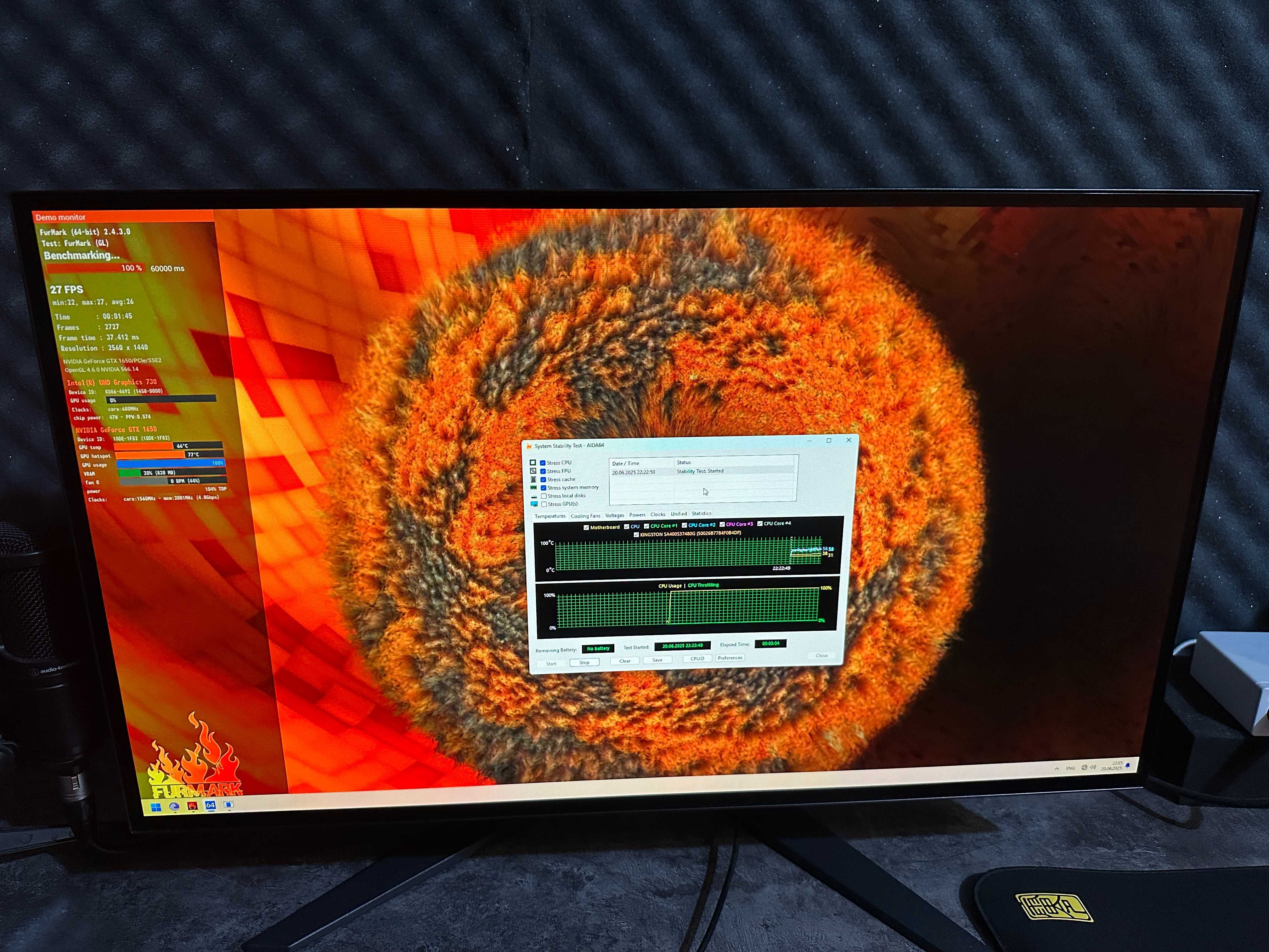 Продам игровой ПК i3-12100+GTX1650 4GB+8 GB RAM+SSD 1000GB+500W