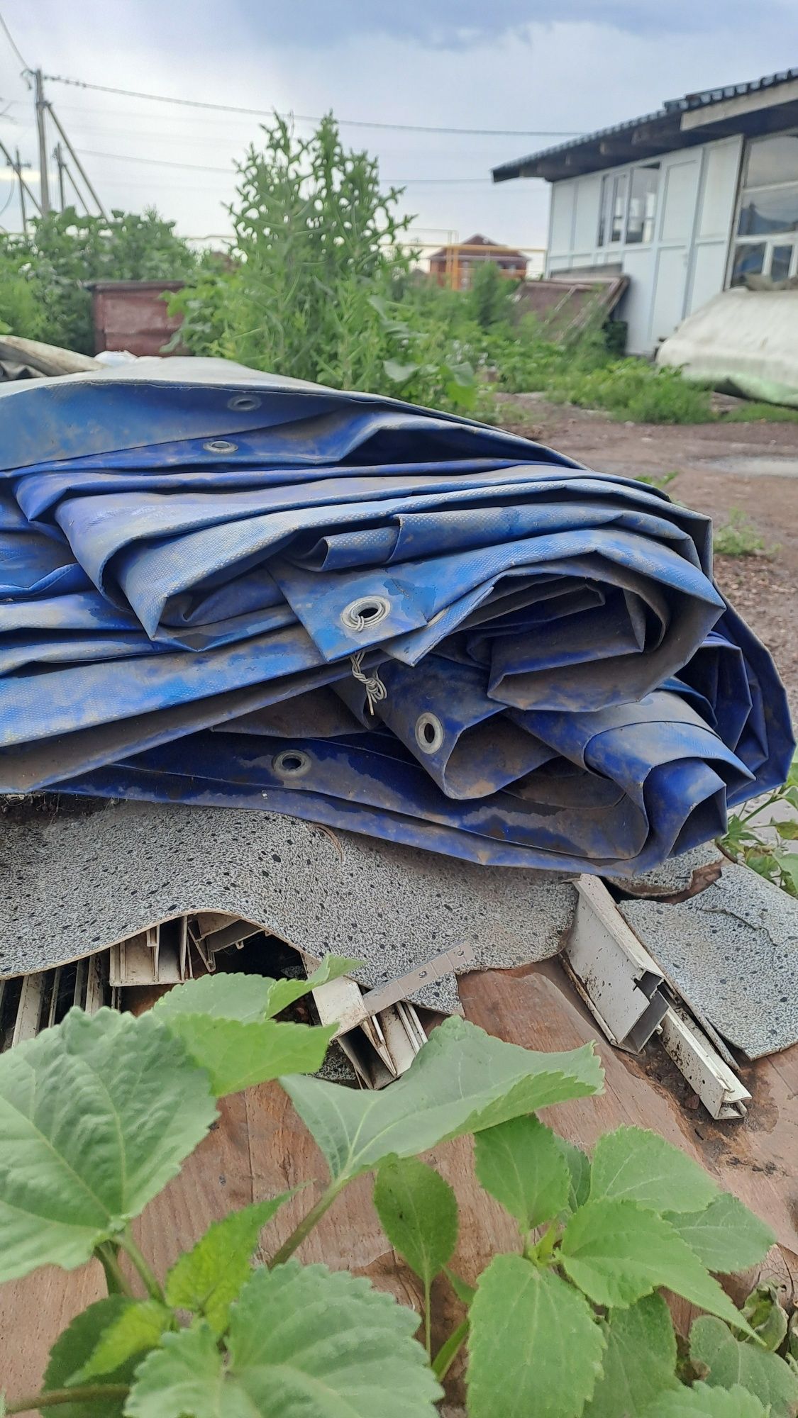 Полог полипропилен тент строительный 60кв метр 2шт