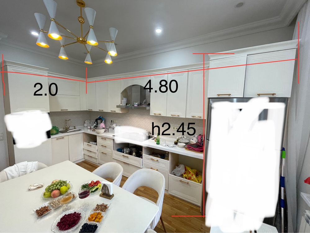 Продам кухонный гарнитур размер 4.80/2.0/h 2.45