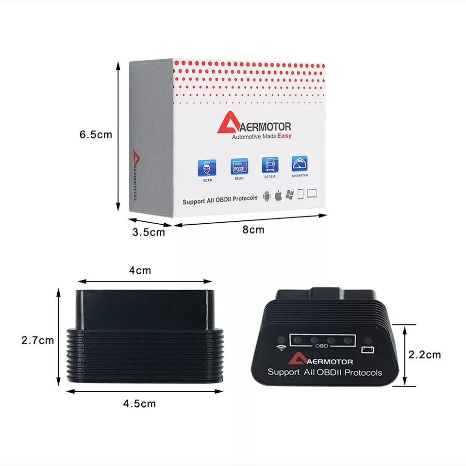 Автосканер для диагностики автомобиля ELM 327 OBD 2