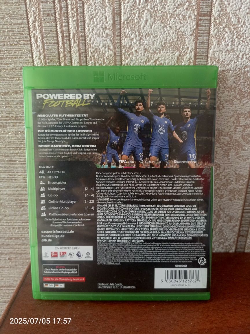 Диск FIFA 22 на Xbox one или Xbox X