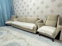 Продам диван и 2 кресло за 50 тыс, есть торг, самовывоз, срочно, все
