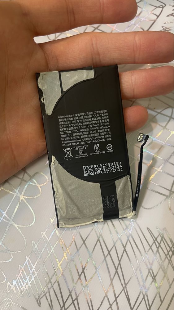 Оригинальный аккумулятор iphone 12 pro 78%