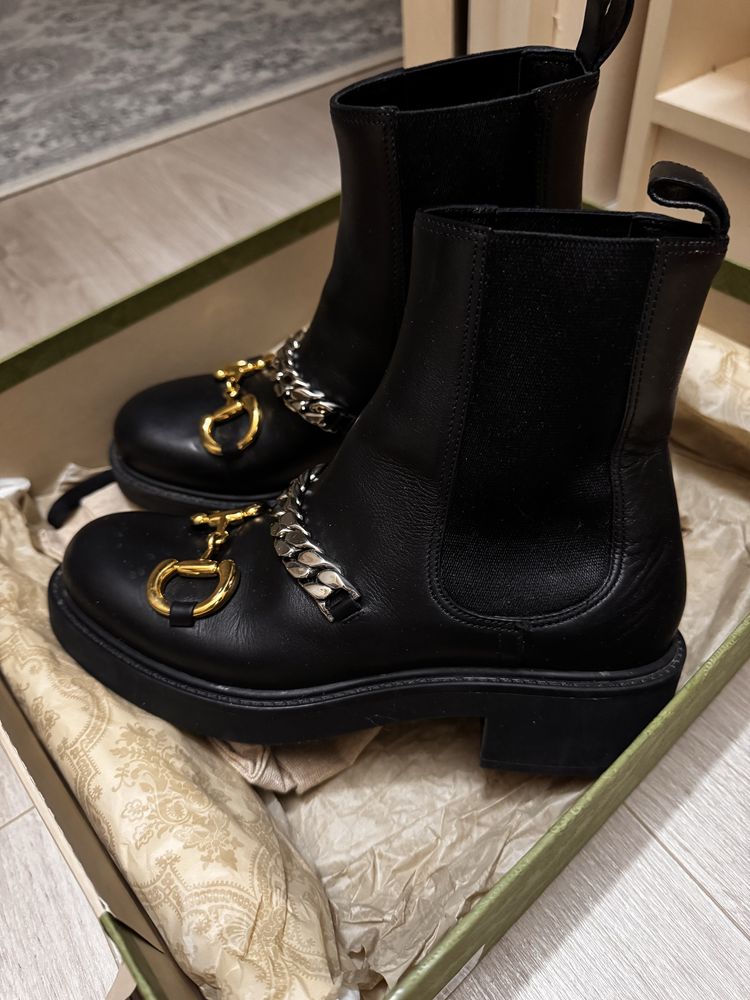 Ботильоны Gucci оригинал, женская обувь Италия