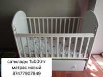 Детская кровать с новым матрасом