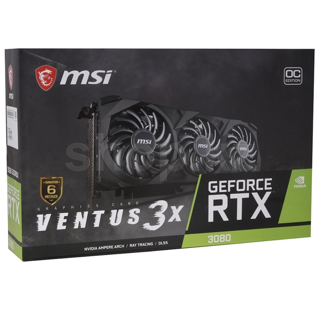 PCI-E 10Gb MSI RTX 3080 Ventus 3X OC RU, GeForce RTX3080
Видеокарта PC