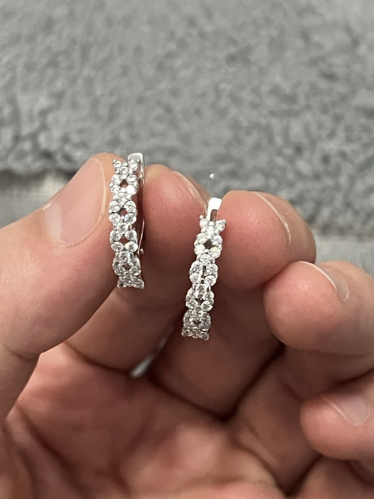 серебряные серьги