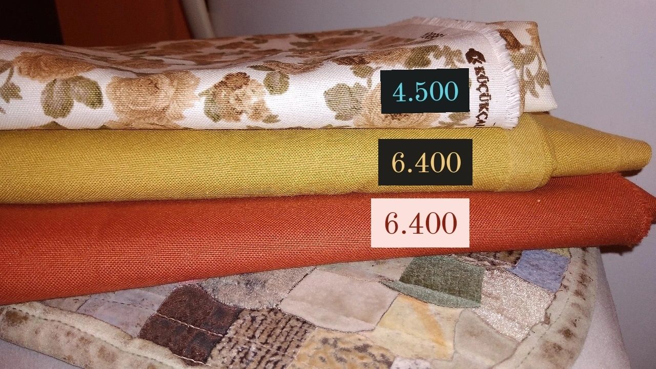 Ткань плотная хлопковая в трех расцветках.