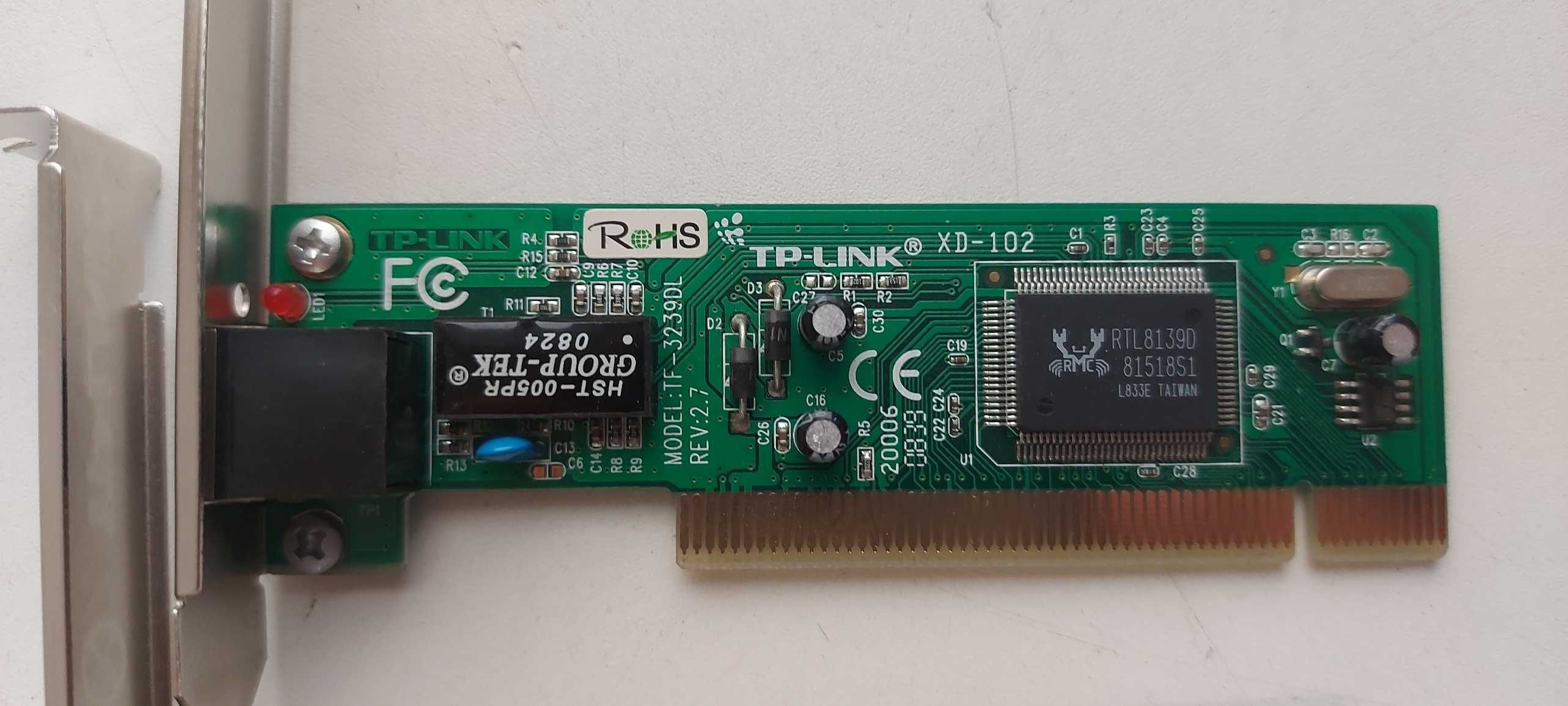 Сетевые карты D-Link, TP-Link 10/100 Мбит - подключение PCI