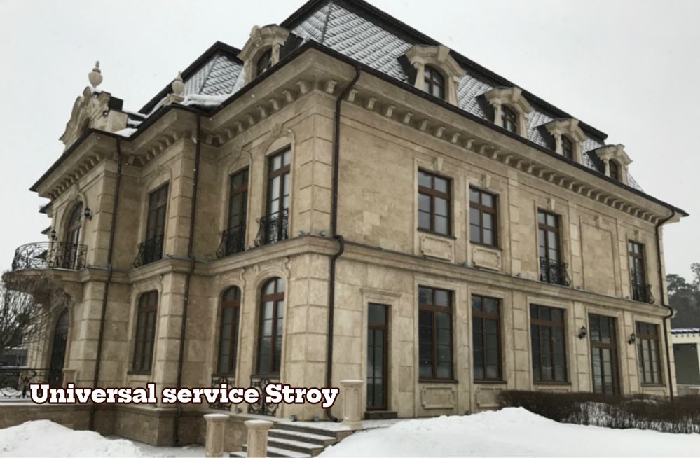 Облицовка фасадов. Камень. Работы под ключ