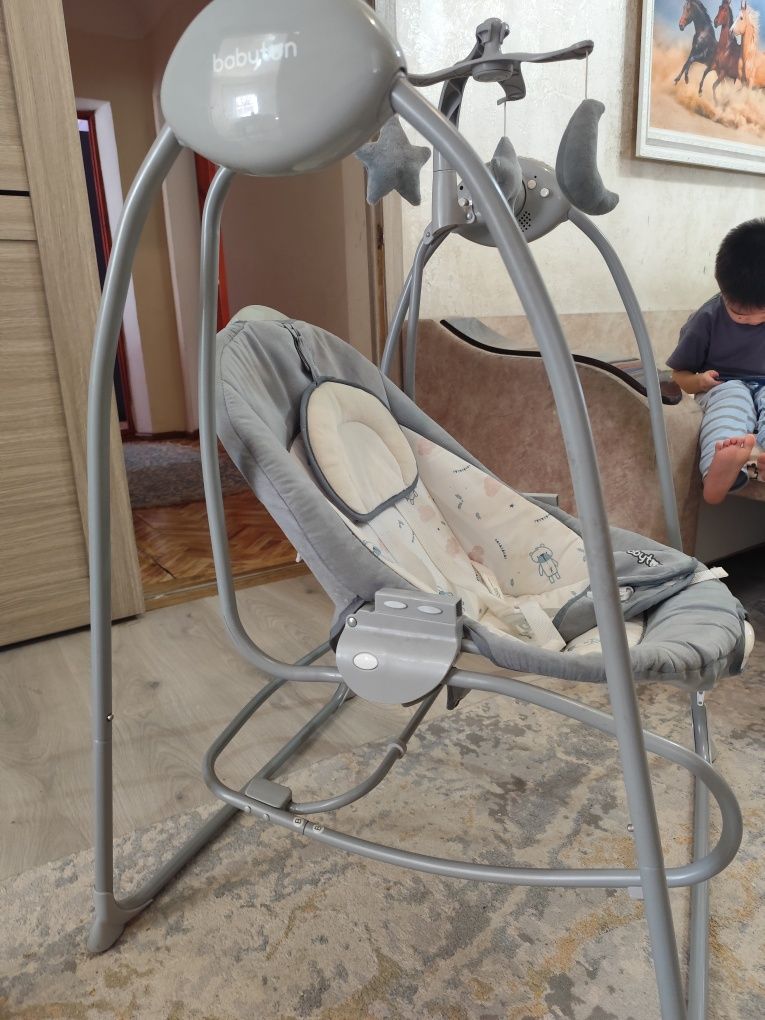 Продам качелю 2 в 1 Babyton Relax grey