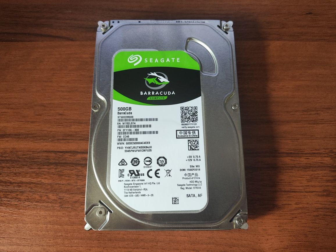 Жёсткий диск HDD 500Gb, Seagate Barracuda