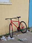 Велосипед fixed gear красный, фикс