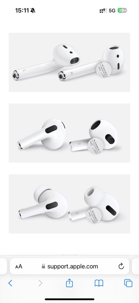 Airpods, эйрподс по частям, детали, ушки, кейс, футляр