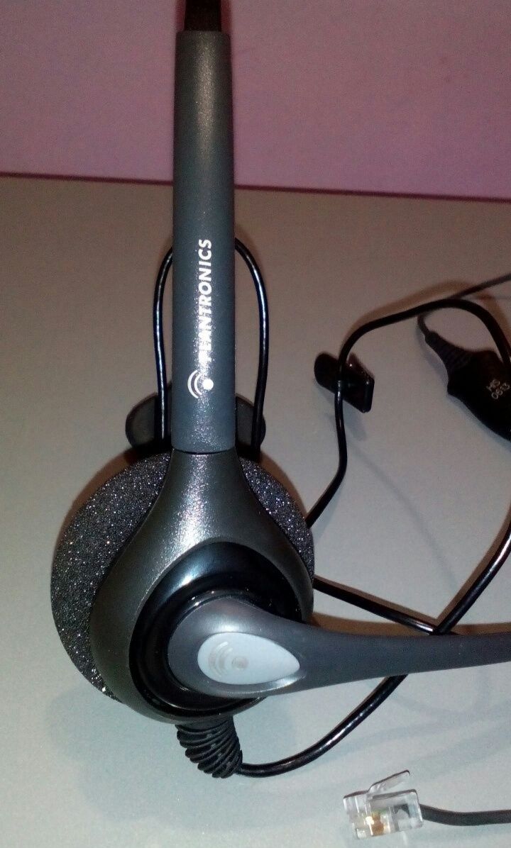 Телефонная гарнитура Plantronics наушники и микрофон, Новые!!!