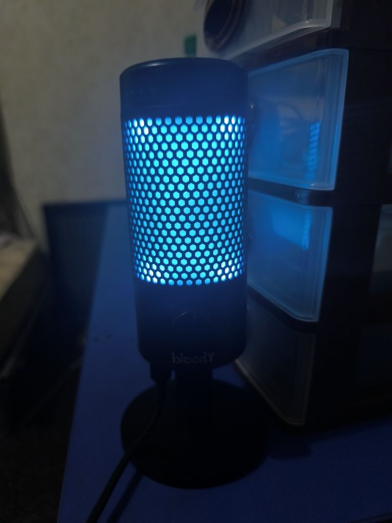 Игровой микрофон Bloody GM50 Pro | USB, RGB, почти новый