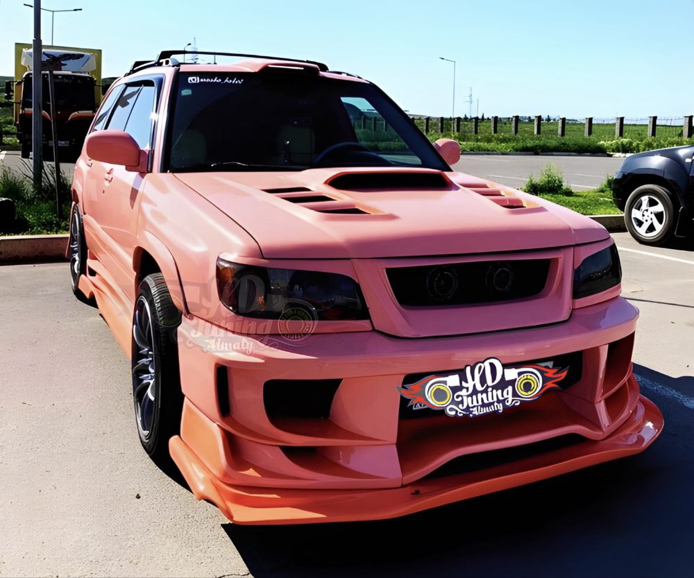 Реснички V1 на фары Subaru Forester SF Дорестайлинг