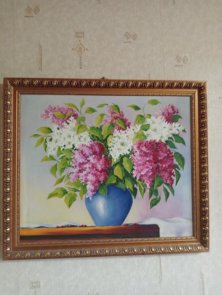 Картина маслом Сирень Скворцов А.К. 2004г.