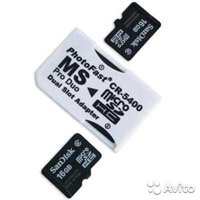 Адаптер для карт PSP Кардридер, Pro duo card adapterMicro SD Memory St