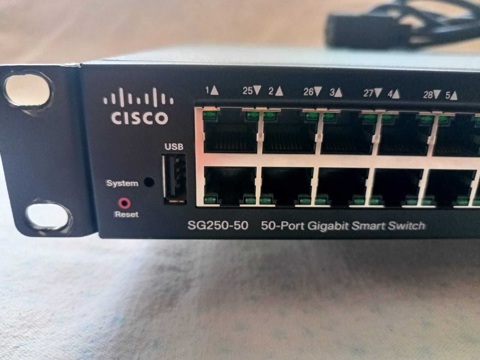Коммутатор Cisco SG250-50, 48 x GE , 2 x GE (1000 Base-TX или SFP)