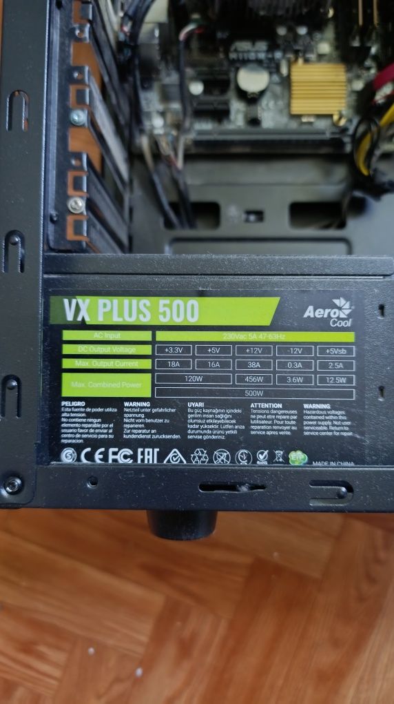Продаю компьютер intel i5 7400 , gt 1030 asus , 16 gb ram , 500w