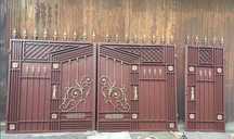Металлические распашные ворота (откатные), иранская ковка. Установка.