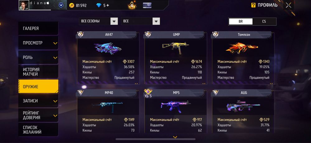 Free Fire аккаунт