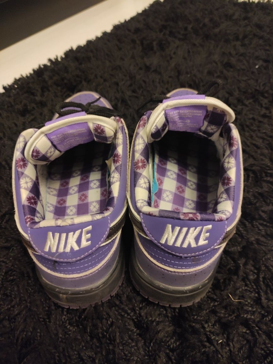 Фиолетовые Nike dunk SB с документами от Nike