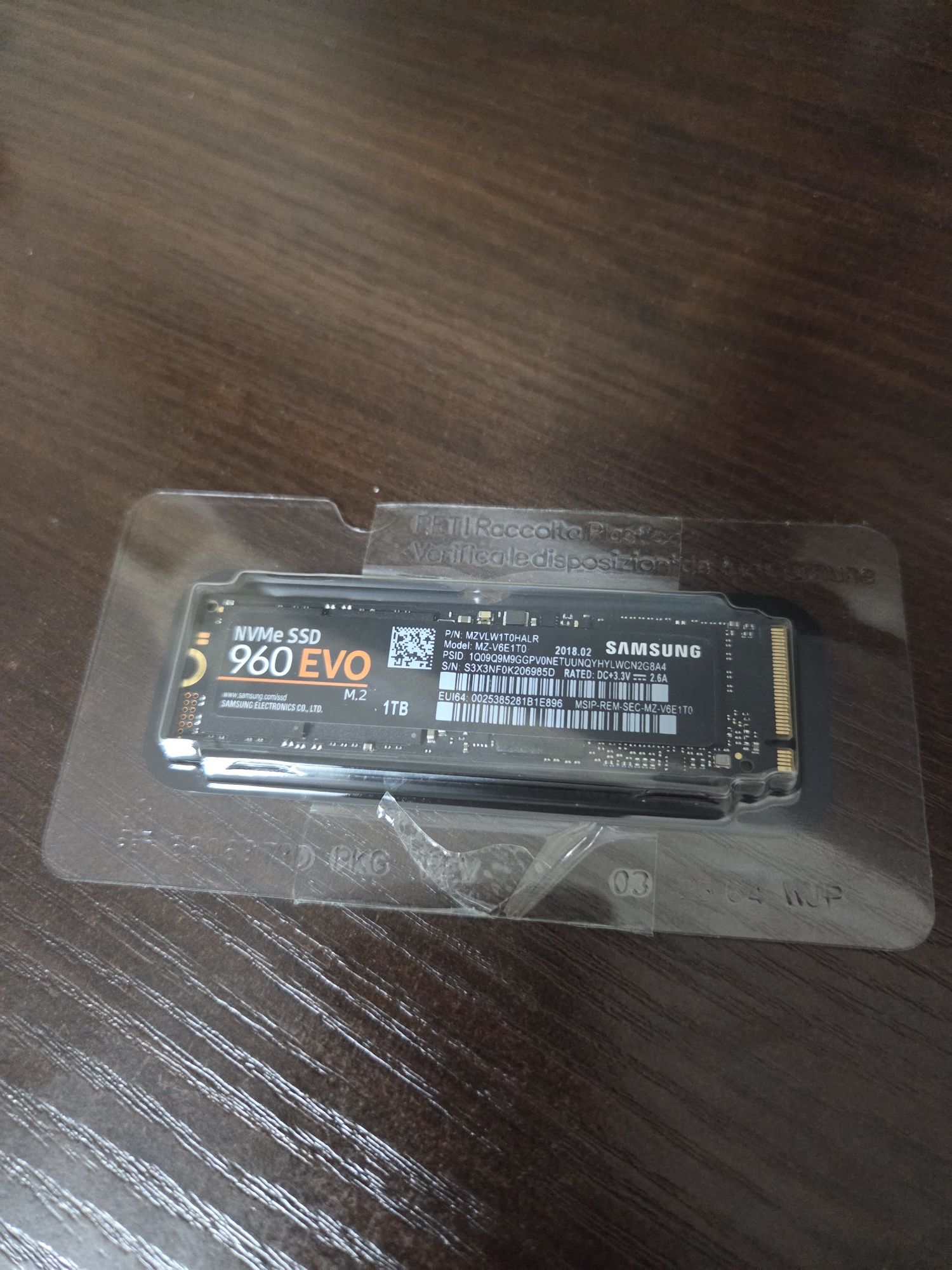 SSD Samsung 960 EVO 1TB (M.2, NVMe)