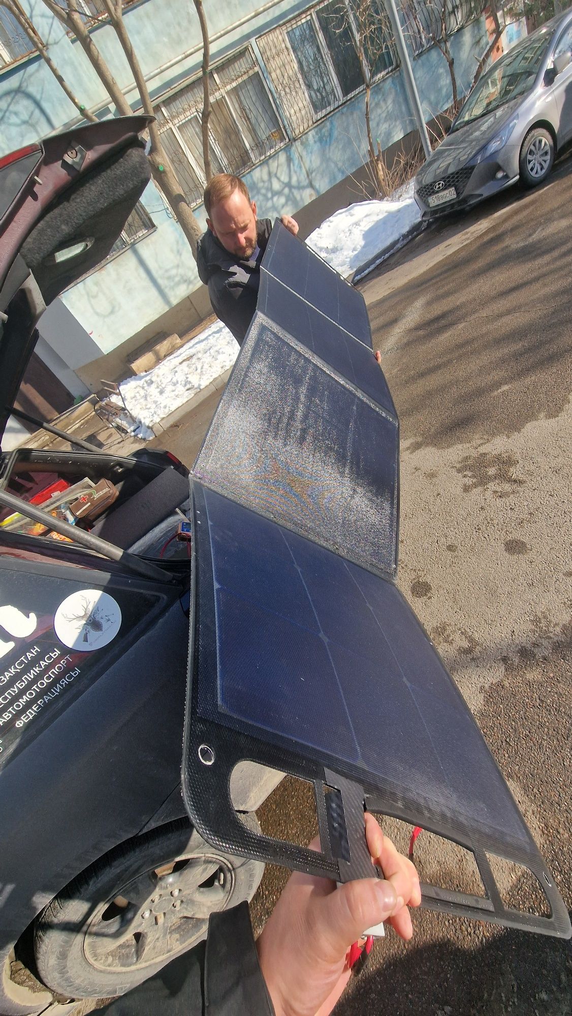 Складная Гибкая солнечная панель 120х60см 100w для 12v акумуляторов