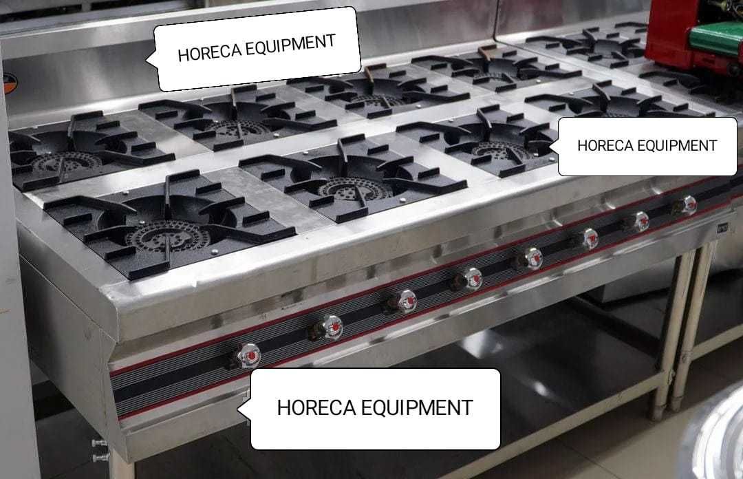 Газовая плита профессиональная на 4 конфорки